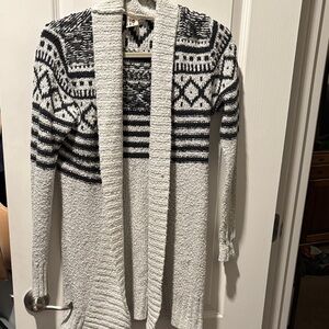 Roxy Black and White Knit Cardigan